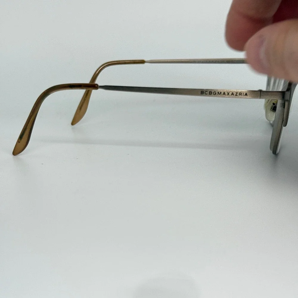 BCBGMAXAZRIA Filipa‎ Sand Eyeglasses Frames 52-16-140 Gold Cat Eye CV 21793